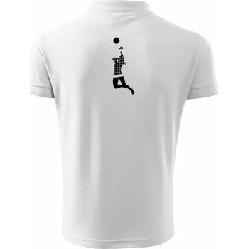 Pánská košile Volejbalistka síť - Polokošile pánská Pique Polo 203 - 5XL ( Bílá )