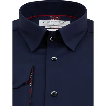 Pánská košile FERATT Pánská košile SILKY TOUCH MODERN modrá Velikost: S