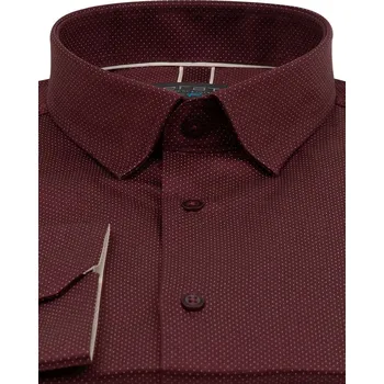 FERATT Pánská košile KAMIL SLIM bordó Velikost: XXL