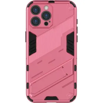 Pouzdro na mobilní telefon Odolný ochranný kryt se stojánkem pro iPhone 16 Pro Max - růžový