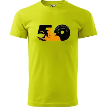Pánské tričko DOBRÝ TRIKO Pánské tričko s potiskem Jsem střelenej 50 let Velikost: L, Barva: Limetková