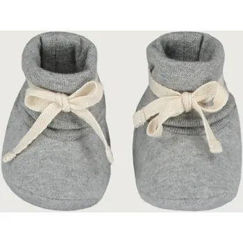 Capáčky GRAY LABEL Ponožkové botičky GOTS - Grey Melange Velikost: 6-12m