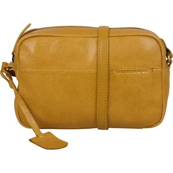 BURKELY Kožená mini crossbody kabelka Natural Norah 1000816.04.63 žlutá