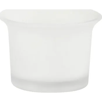 Svícen Skleněný svícen na čajovou svíčku matný 63x46mm 73 gram