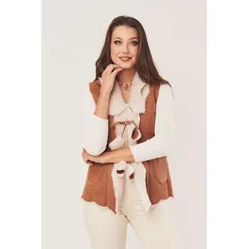 Dámská vesta Elegantní dámská vesta z ovčí kůže (L - 40)