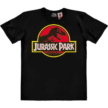 Pánské tričko Dětské tričko Jurassic Park|Jurský park: Organic (116-128 cm) černá bavlna