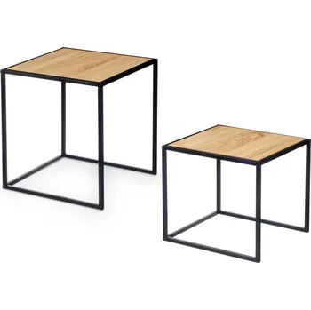 Konferenční stolek Giftdecor Sada kovových stolků INDUSTRY, 2 kusy