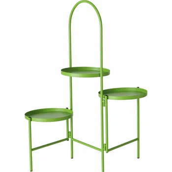 Boltze Kovový stojan na květináče MARETA, zelený, výška 71 cm