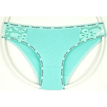 Kalhotky ELEVEK Bavlněné kalhotky s kraječkou K108 Velikost: L, Barva: pistáciová