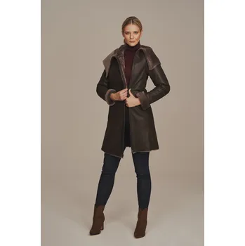 Dámský kabát Dámský kožich dubeňák - Kabát z ovčí kůže (M - 38)