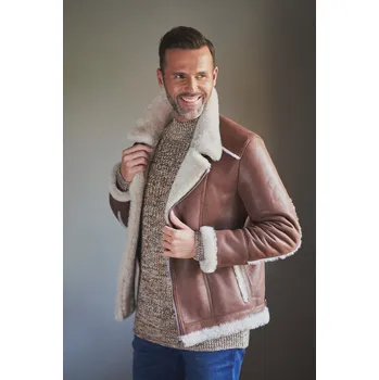 Pánský zimní kabát Pánská kožená bunda pilotka - Pánský kožich (Indywidualny)