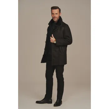 Pánský zimní kabát Pánský zimní kabát s kožíškem - Zimní kožich (XL - 58)