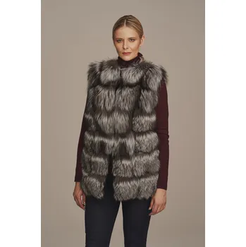 Dámská vesta Kožešinová vesta z pravé kožešiny (S - 36)