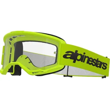 Helma na motorku Motokrosové brýle 2025 Alpinestars Vision 3 Wordmark yellow fluo/clear