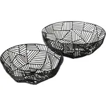 Boltze Kovové dekorační misky GRAPHINA, 2 ks, Ø 25-30 cm