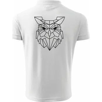 Pánská košile Geometrie - sova - Polokošile pánská Pique Polo 203 - L ( Bílá )