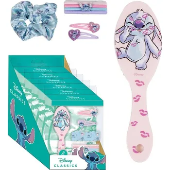 Disney Classics sponky do vlasů 2 ks + kartáč na vlasy 1 ks + gumička do vlasů 1 ks + tenké gumičky do vlasů 4 ks