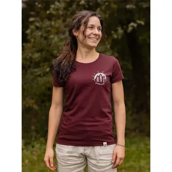 Dámské tričko Dámské tričko V srdci - vínové Vínová - Burgundy M