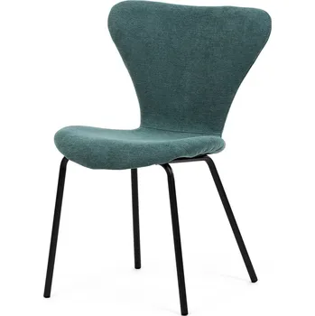 Jídelní židle Autronic Židle jídelní, modrá látka, nohy černý kov CT-S8010 BLUE2