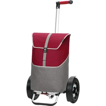 Taška na kolečkách Andersen Tura Shopper Lasse červená, nafukovací kolečka 29cm