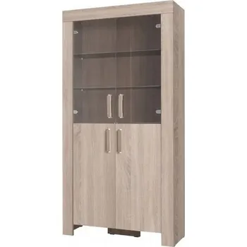 Obývací stěna Jurek Vitrína 3 Cezar Vyberte odstín: sonoma, LED osvětlení: Bez LED osvětlení