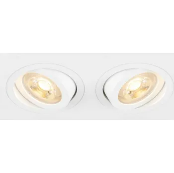 Bodové svítidlo BIG WHITE (SLV) NEW TRIA® 155 zapuštěné stropní svítidlo, čtvercové, 2 x GU10, dvoulampa, bílá barva. 1008509