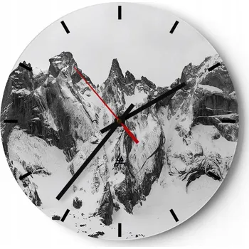 Hodiny Velké nástěnné hodiny 40x40 Krajina Skleněné hodiny Kulatý Tiché