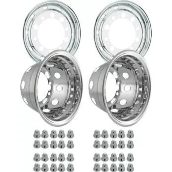 Poklice na kolo Kompletní sada nerezových poklic 22,5" na balóny pro Scania NTG