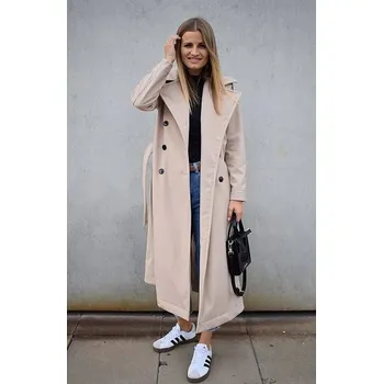 Dámský kabát kabát M.ASCH-Be original Long Trench Coat - Cream XS
