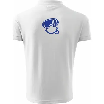 Pánská košile Veselý lyžař - Polokošile pánská Pique Polo 203 - S ( Bílá )