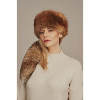 Čepice Kožešinová čepice z lišky. (L - 40)