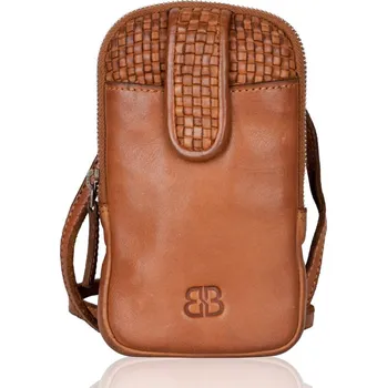 Kabelka Bellicci Kožená kabelka na mobil EMBERLY koňaková
