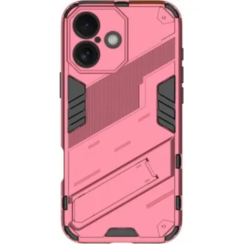 Pouzdro na mobilní telefon Odolný ochranný kryt se stojánkem pro iPhone 16 - růžový