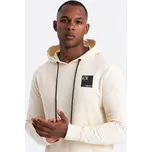 Pánská mikina klokan s kapucí a logem - V1 - ESPIR Barva: Krémová, Velikost: S