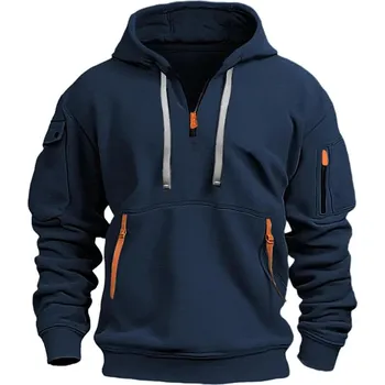 Pánská mikina Pánská mikina se zipy a kontrastními detaily Barva: Tmavě Modrá, Velikost: S