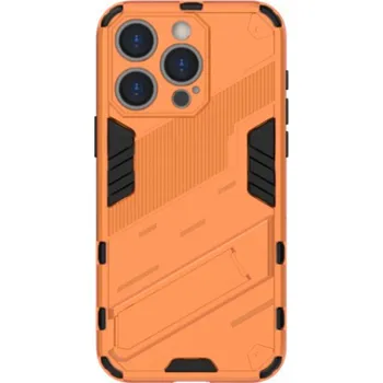 Pouzdro na mobilní telefon Odolný ochranný kryt se stojánkem pro iPhone 16 Pro - oranžový