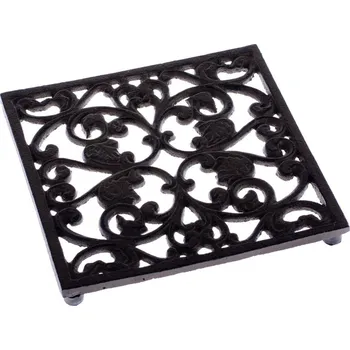 Podložka pod hrnec Litinová podložka pod hrnec Čtverec, bílá, hnědá