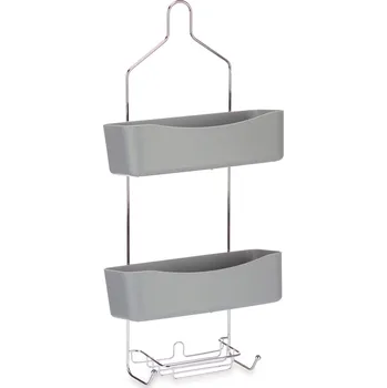 Koupelnový nábytek Berilo Sprchová police s košíky BENNA, bez vrtání, 14 x 28 x 60 cm