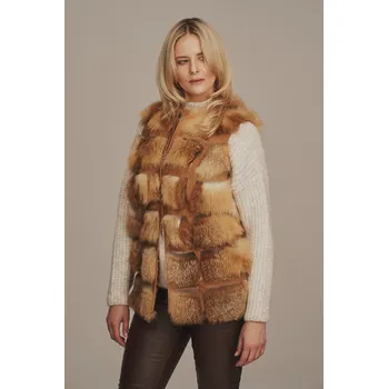 Dámská vesta Kožešinová vesta pravá (XXXL - 48)