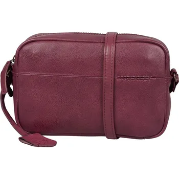Kabelka BURKELY Kožená mini crossbody kabelka Natural Norah 1000816.04.45 vínově červená