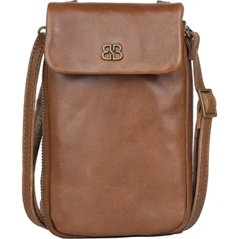Kabelka Bellicci Kožená kabelka na mobil CHERIE koňaková