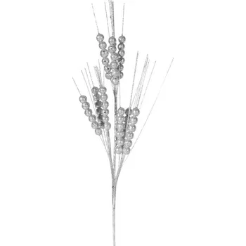 Vánoční dekorace ArtFir Vánoční větvička 73 | stříbrná 38 x 20 cm