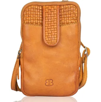 Kabelka Bellicci Kožená kabelka na mobil EMBERLY hořčicová