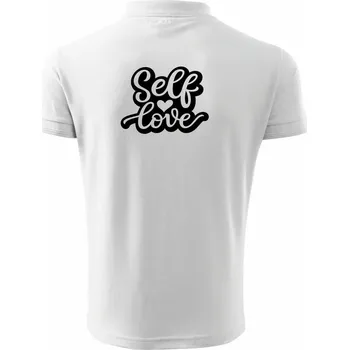 Pánská košile Self love - Polokošile pánská Pique Polo 203 - 4XL ( Bílá )