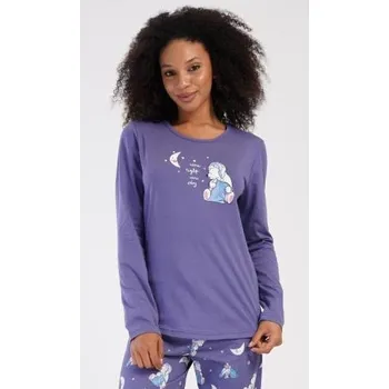 Dámské pyžamo Dámské pyžamo dlouhé Vienetta Secret Good night světle lososová S