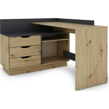 Psací stůl byLIVING l Belfast dub Artisan / antracitová