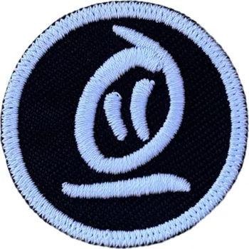 Nášivka Thebikebros SYMBOL bílo černá