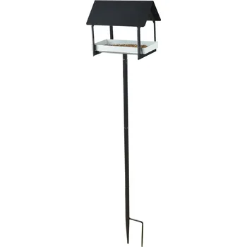 Krmítko pro ptáka Esschert Design FB408 19,4 x 29,1 x 127,8 cm tmavě šedé/bílé