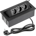 Zásuvková lišta výklopná, délka napájecího kabelu: 1,5 m, 3 zásuvky GT-AE-PBSC3GU-20NN