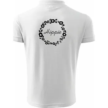 Pánská košile Hippie - Polokošile pánská Pique Polo 203 - 4XL ( Bílá )